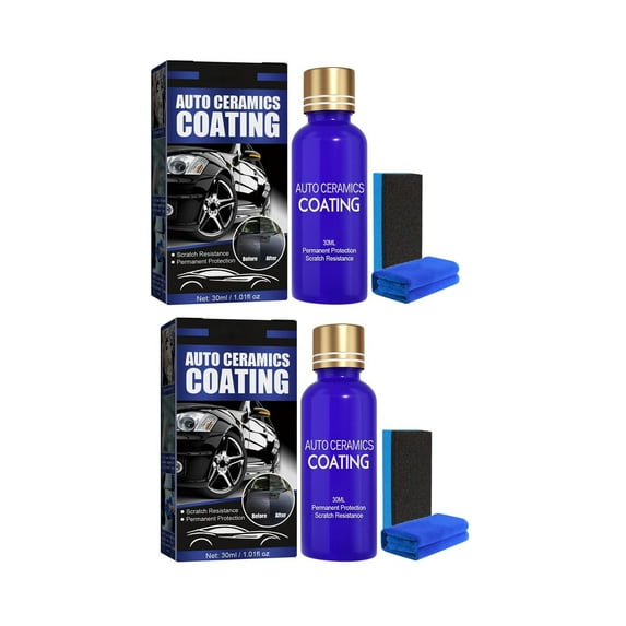 Elainilye Car Coating Liquid, Crystal Plating Protective Solution for Paint Restoration Scratch Resistance Spray Kit 1oz with Towel, B
