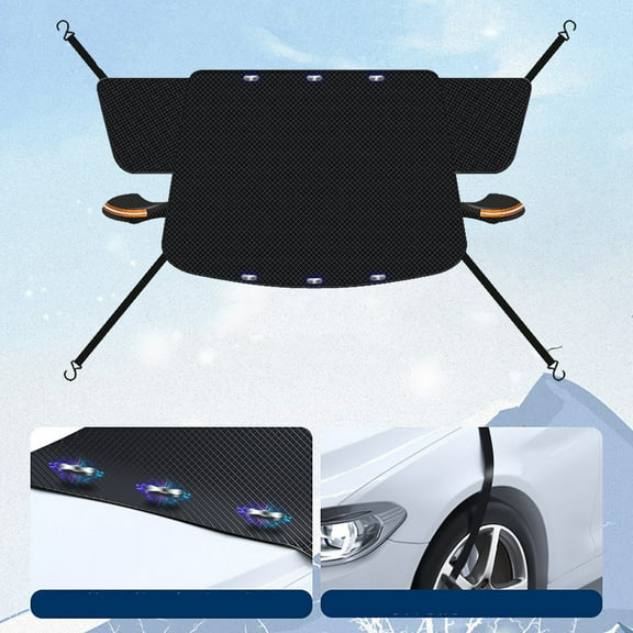 Elainilye Car Cover Half-Cover Snow Shield for All Seasons Weather Protection Universal Fit Vehicle Accessory for Outdoor Parking