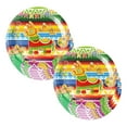 thumbnail image 1 of Elainilye Carnival Party Supplies, 10 Count Disposable 7 Inch Paper Plates Set, Colorful Themed Dinnerware for Holiday, 1 of 6