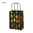 thumbnail image 1 of Elainilye Christmas Gift Bags Santa Claus Printed Tote 12 Pieces with Snowflake Design for Party Candy Packaging and Holiday Events, 1 of 6