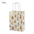 thumbnail image 1 of Elainilye Christmas Gift Bags Santa Claus Printed Tote 12 Pieces with Snowflake Design for Party Candy Packaging and Holiday Events, 1 of 6