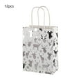 thumbnail image 1 of Elainilye Christmas Gift Bags Santa Claus Printed Tote 12 Pieces with Snowflake Design for Party Candy Packaging and Holiday Events, 1 of 6
