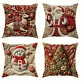 thumbnail image 1 of Elainilye Christmas Pillow Covers 18x18 Inches 4 Pack Printed Decorative Cushion Case for Sofa Bed Festival Home Decor, 1 of 7