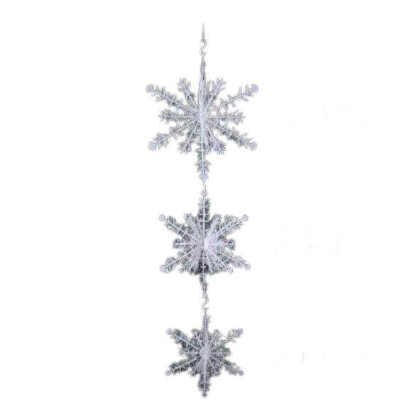 Elainilye Christmas Snowflake Pendant String for Tree Decor Holiday Decoration and Festive Party Display