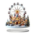 thumbnail image 1 of Elainilye Christmas Standee Plastic Printed with Christmas Tree and Carousel for Desktop Home Decoration Holiday Gift, 1 of 6