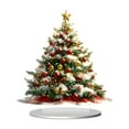 thumbnail image 1 of Elainilye Christmas Standee Plastic Printed with Christmas Tree and Carousel for Desktop Home Decoration Holiday Gift, 1 of 6