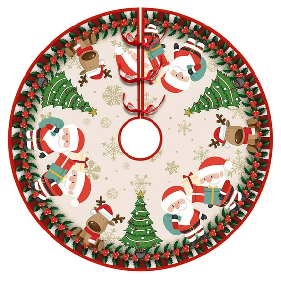 Elainilye Christmas Tree Skirt Decoration for Holiday Tree, Home Decor, and Festive Party Ornaments