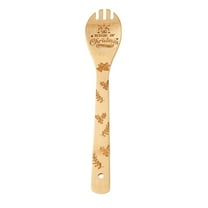 Elainilye Christmas Wooden Spoon Laser Engraved Utensil for Baking Cooking and Kitchen Use as Holiday Gift Idea