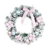 Elainilye Christmas Wreath for Door Hanging, Holiday Scene Arrangement Wall Decor, Festive Home Entrance Decoration