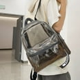 thumbnail image 1 of Elainilye Clear Backpack for Stadium Events, Clear Bag for Men And Women, Transparent Shoulder Crossbody Backpack Chest Casual Daypack for Hiking, Black, 1 of 8