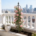 thumbnail image 1 of Elainilye Climbing Trellis for Flowers, Plant Support with Adjustable Height, Stable Base for Pots and Ground, Perfect for Balcony, Courtyard, Garden to Support Climbing Plants, 1 of 6
