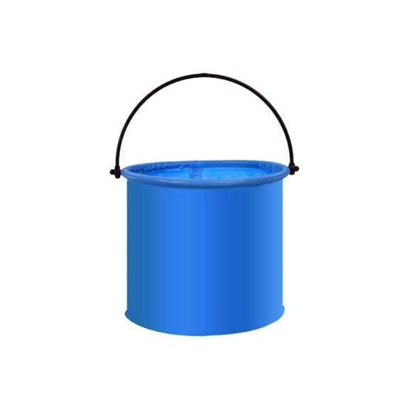 Elainilye Collapsible Portable Travel Water Bucket, Handle Carry Folding Container, Multipurpose Utility Pail for Camping, Beach, Outdoor Adventures, Random Color shipping