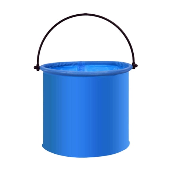Elainilye Collapsible Portable Travel Water Bucket, Handle Carry Folding Container, Multipurpose Utility Pail for Camping, Beach, Outdoor Adventures, Random Color shipping