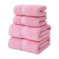 thumbnail image 1 of Elainilye Cotton Towels for Bathroom, 4-Pack Ultra Soft & Absorbent Towel - Includes 2 Hand Towels, 2 Bath Towels for Bathroom Spa Hotel Home Use, Pink, 1 of 6