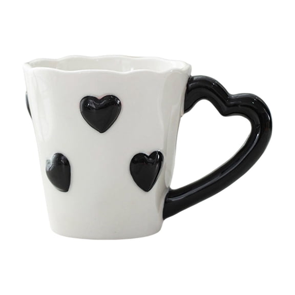 Elainilye Couple Mugs, Valentine's Day Themed Ceramic Coffee Cups, Gift for Him and Her, Ideal for Anniversary Romantic Occasions