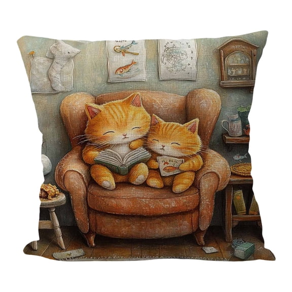 Elainilye Cushion Cover 18x18 Inches Faux Embroidery Dog Print Three Dimensional for Sofa Living Room Decor Home Decorative Pillowcase Soft Fabric Hidden Zipper