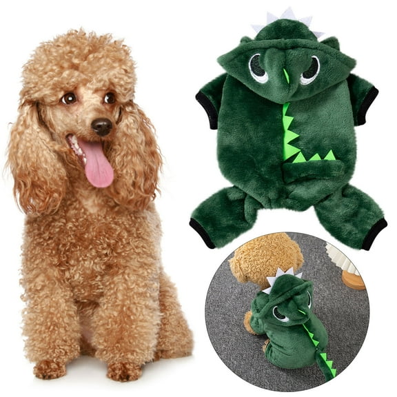 Elainilye Cute Dog Clothes, Small Pet Costume, Halloween Dinosaur Costume Dog Clothing, Puppy Outfits Funny Apparel for Dressing up Party Halloween Christmas