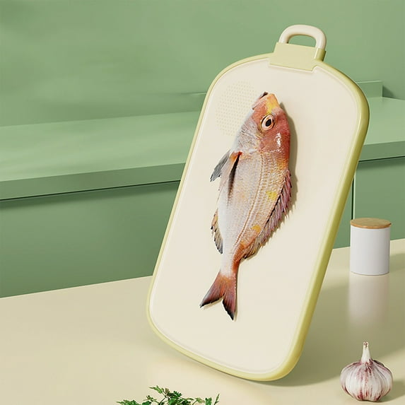 Elainilye Cutting Board, Double Sided Non Slip Chopping Block Kitchen Mat BPA Free Plastic Dishwasher Safe Vegetable Prep Board Non Porous Surface, M