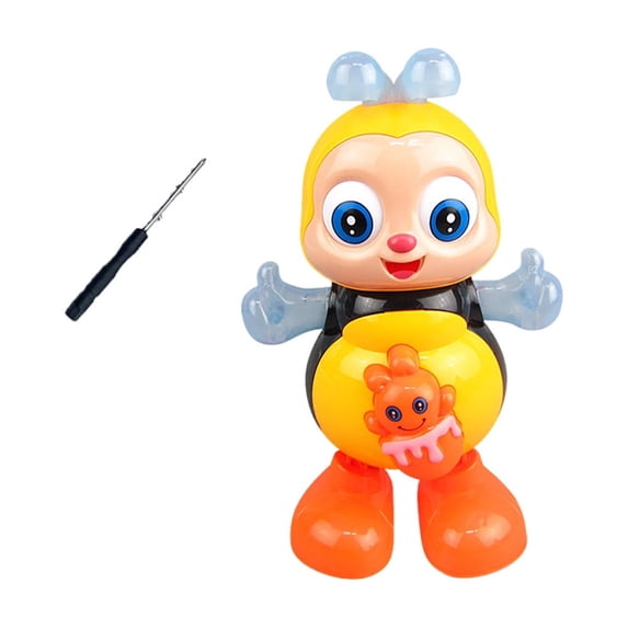 Elainilye Dancing Bee Toy with Singing and Swinging Lights, Musical Toy for Kids, Fun Street Stall Style Entertainment, Battery Operated Novelty Gift for Children (1PC)