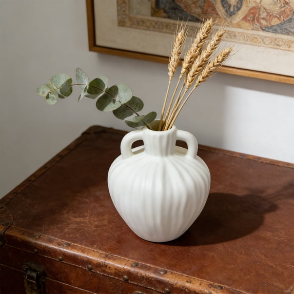 Elainilye Decorative Vase Plastic Planter for Artificial Dried Flowers and Plants Home Tabletop Decor Office Desk Shelf Display