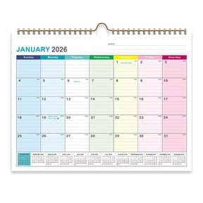 Elainilye Desk Calendar, 2026-2027 Block Planner, Double Coil Binding Large Format For Office Scheduling, Monthly Planning
