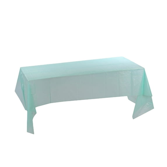 Elainilye Disposable Plastic Tablecloth, Waterproof Oilproof Party Cover, Solid Color Birthday Dessert Cloth