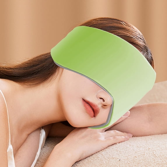 Elainilye Double-Sided Ice Silk Sleeping Eye Mask, Cooling Breathable Light Blocking Blindfold, Reusable Hot Cold Therapy Compress for Migraine Relief Travel Home Office Rest