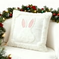 thumbnail image 1 of Elainilye Easter Decorative Pillow 18x18 Inches Rabbit Pattern Soft Fabric Hidden Zipper Cover with Insert for Sofa Bed Living Room Home Decor Accent, 1 of 9