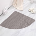 thumbnail image 1 of Elainilye Fan-shaped Non-slip Shower Mat, Bathtub Mat with Suction Cups & Drain Holes, Machine Washable Bathroom Shower Stall Floor Mat Bath Rug, Massage Texture Waterproof Shower Floor Pad, 1 of 6