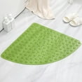 thumbnail image 1 of Elainilye Fan-shaped Non-slip Shower Mat, Bathtub Mat with Suction Cups & Drain Holes, Machine Washable Bathroom Shower Stall Floor Mat Bath Rug, Massage Texture Waterproof Shower Floor Pad, 1 of 6