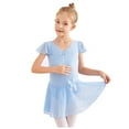 thumbnail image 1 of Elainilye Fashion Baby Girls Ballet Dress Leotard Dance Clothes Summer Flying Sleeve Training Clothes One-piece Gym Suit, Sizes 3-15Y,Blue, 1 of 9