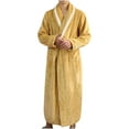 thumbnail image 1 of Elainilye Fashion Bathrobe for Women Winter Thickening and Lengthening Flannel Warmth Beibei Velvet Couple Pajamas Robes,Yellow, 1 of 9