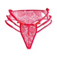thumbnail image 1 of Elainilye Fashion Bikini Underwear for Women Sexy Thong Panties Sexy Lacy Underpants with Buttons for Controlling Length,Red, 1 of 9