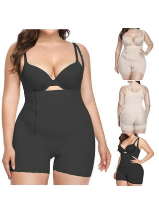 Dadaria Tummy Control Shapewear Women Full Body Suit U-Neck Vest Breasted  Surgeries Lace Stitching Compression Garment Shapewear Bodysuit Black  XXL,Women 