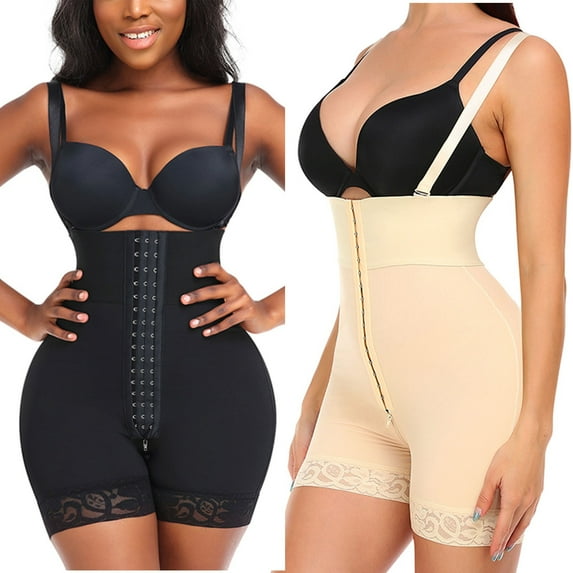 Elainilye Fashion Bodysuits for Women Tummy Control Body Shaper Pants Fit Lace Tight Strap Bodysuit Shaping,Black