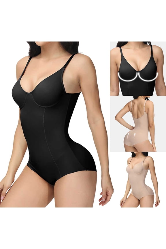 Fashion Bodysuits for Women Tummy Control Ladies One-Piece Body Shaper Butt Lifting Shapewear Stretch Slimming Body Corset,Black