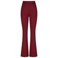 thumbnail image 1 of Elainilye Fashion Bootcut Yoga Pants for Women Elastic Waist Flare Pants Solid Color Workout Yoga Pants,Red, 1 of 4