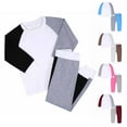 thumbnail image 1 of Elainilye Fashion Boys and Girls 2 Piece Set Round Neck Raglan Long Sleeve Top Long Pants Homewear Set Sizes 3M-13Y,Black, 1 of 9