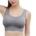 thumbnail image 1 of Elainilye Fashion Bras For Women Sports Bra Strap Vest Push-Up Yoga Fitness Sports Bra With Detachable Chest Pad,Gray, 1 of 5