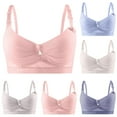 thumbnail image 1 of Elainilye Fashion Breast Feeding Bras for Women Gathering Bra Pregnant Underwear During Pregnancy Front Button Bra,Gray, 1 of 5