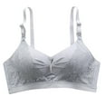 thumbnail image 1 of Elainilye Fashion Breast Feeding Bras for Women Gathering Bra Pregnant Underwear During Pregnancy Front Closure Bra Everyday Bras,Gray, 1 of 4