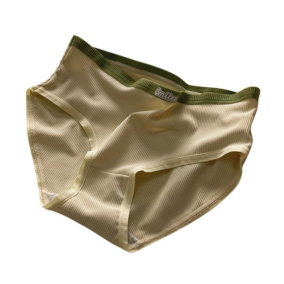 Elainilye Fashion Cotton Underwear for Women Cotton Bottom Ultra-Thin Underwear Mid-waist Sexy Butt Lifter Panties Plus Size Briefs,Green