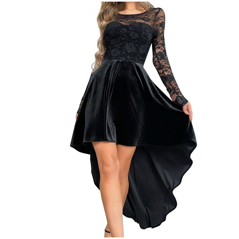 https://i5.walmartimages.com/seo/Elainilye-Fashion-Floral-Dress-For-Women-Gothic-Style-Lace-Party-Dress-High-Low-Long-Sleeve-Dress-Round-Neck-Dress_22315e12-2fdc-497a-9199-57abf82ab434.fb4ca8e0e58d074675327c8172f4d1b1.jpeg?odnHeight=768&odnWidth=768&odnBg=FFFFFF