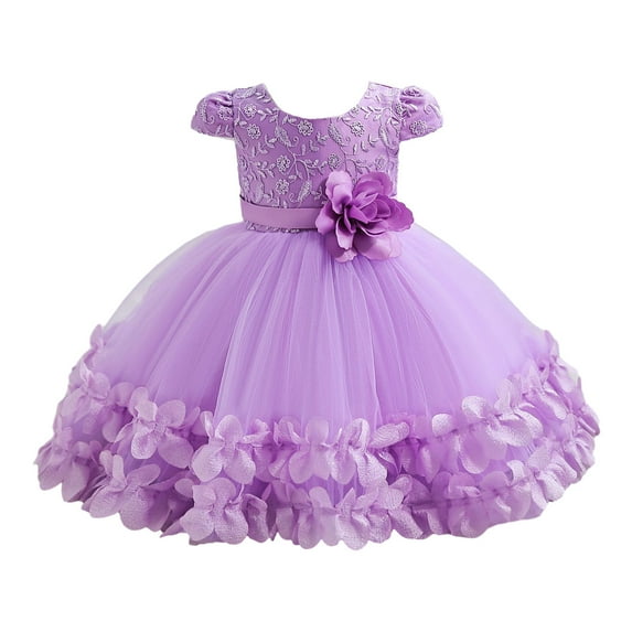 Elainilye Fashion Flower Girl Dresses for Wedding Party Tulle Princess Pageant Dress Prom Ball Gown, Sizes 7M-4Y