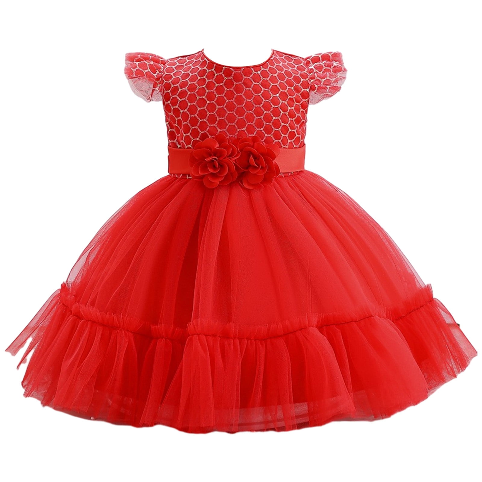 Elainilye Fashion Flower Girl Dresses for Wedding Puffy Little Girl