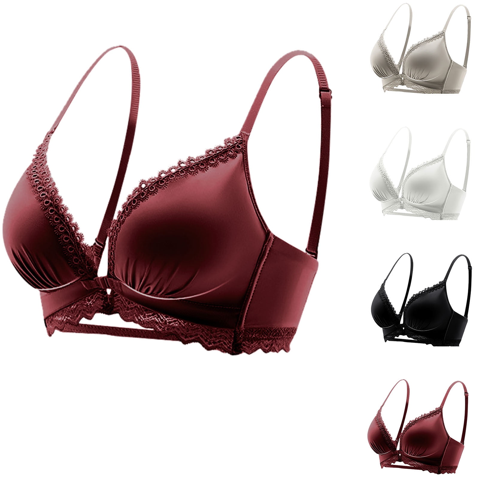 Elainilye Fashion Front Closure Bras For Women Underwear With No Fading Sexy Gathering Bra 5697