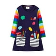 thumbnail image 1 of Elainilye Fashion Girls Dress Young Girls Cotton Dress Long-sleeved Outerwear Outfits Dress Spring New Dress, Sizes 2-7 Years, 1 of 8