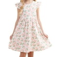thumbnail image 1 of Elainilye Fashion Girls Dresses Summer Thin New Style Floral Dress Short-sleeved Princess Dress, Sizes 2-10 Years, 1 of 4