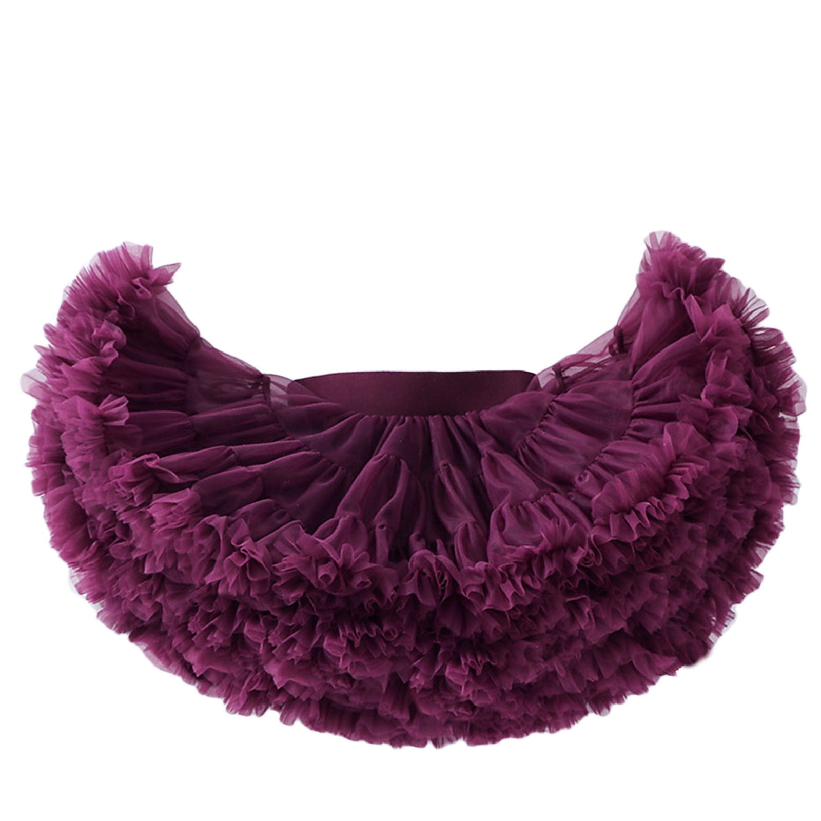 French-style Ruffled Mesh Panel Puffy Skirt main image 1