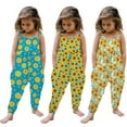 thumbnail image 1 of Elainilye Fashion Girls Summer Independence Day Romper Sling Sleeveless Backless Short Jumpsuit, Sizes 1-6T, 1 of 9